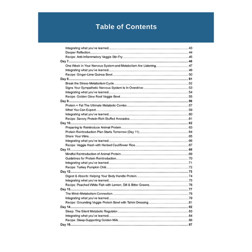 The 30 Day Metabolic Reset Workbook
