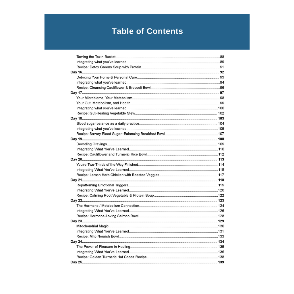 The 30 Day Metabolic Reset Workbook