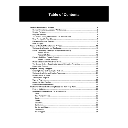 The Full Moon Parasite Protocol Workbook