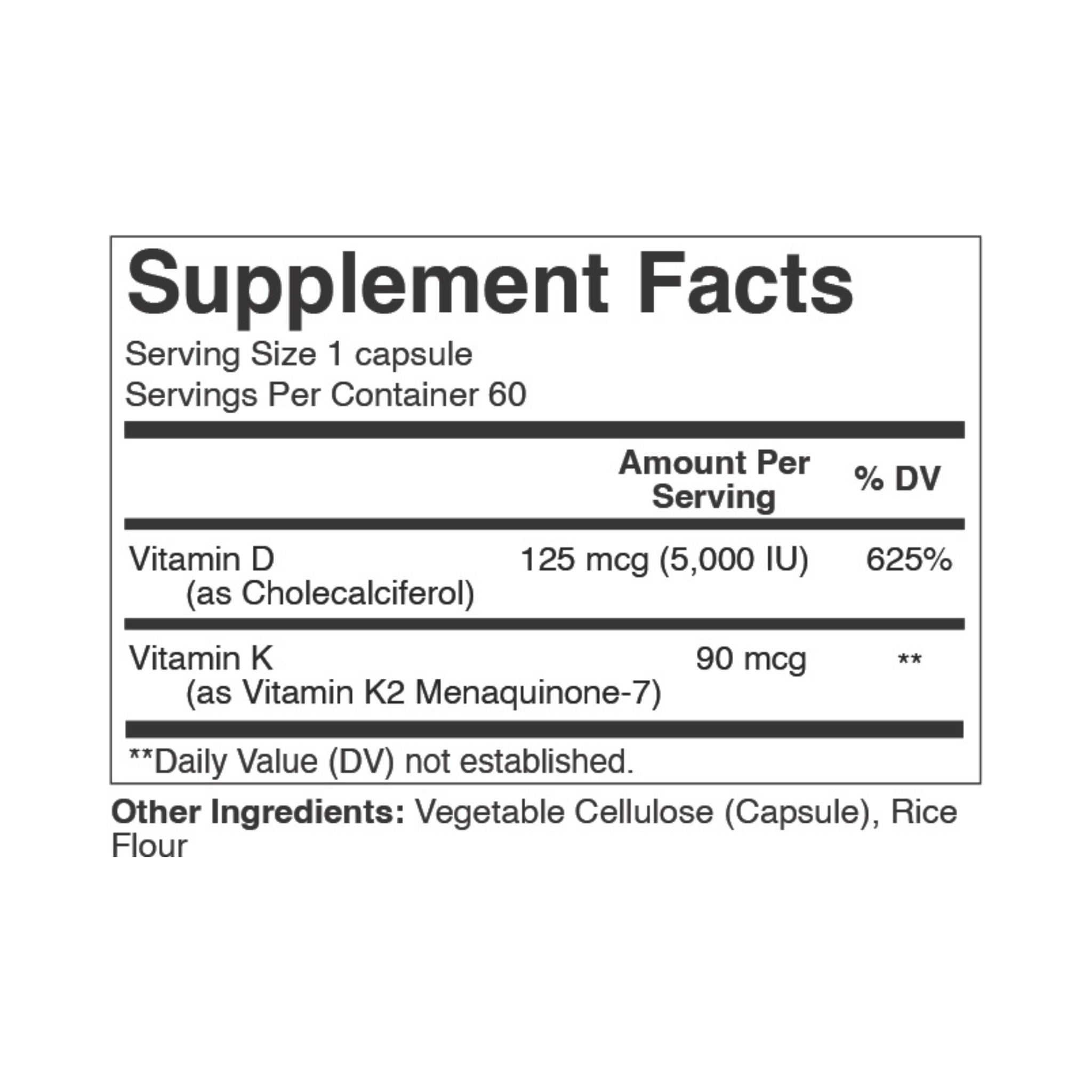 Vitamin D3 5000 + K2