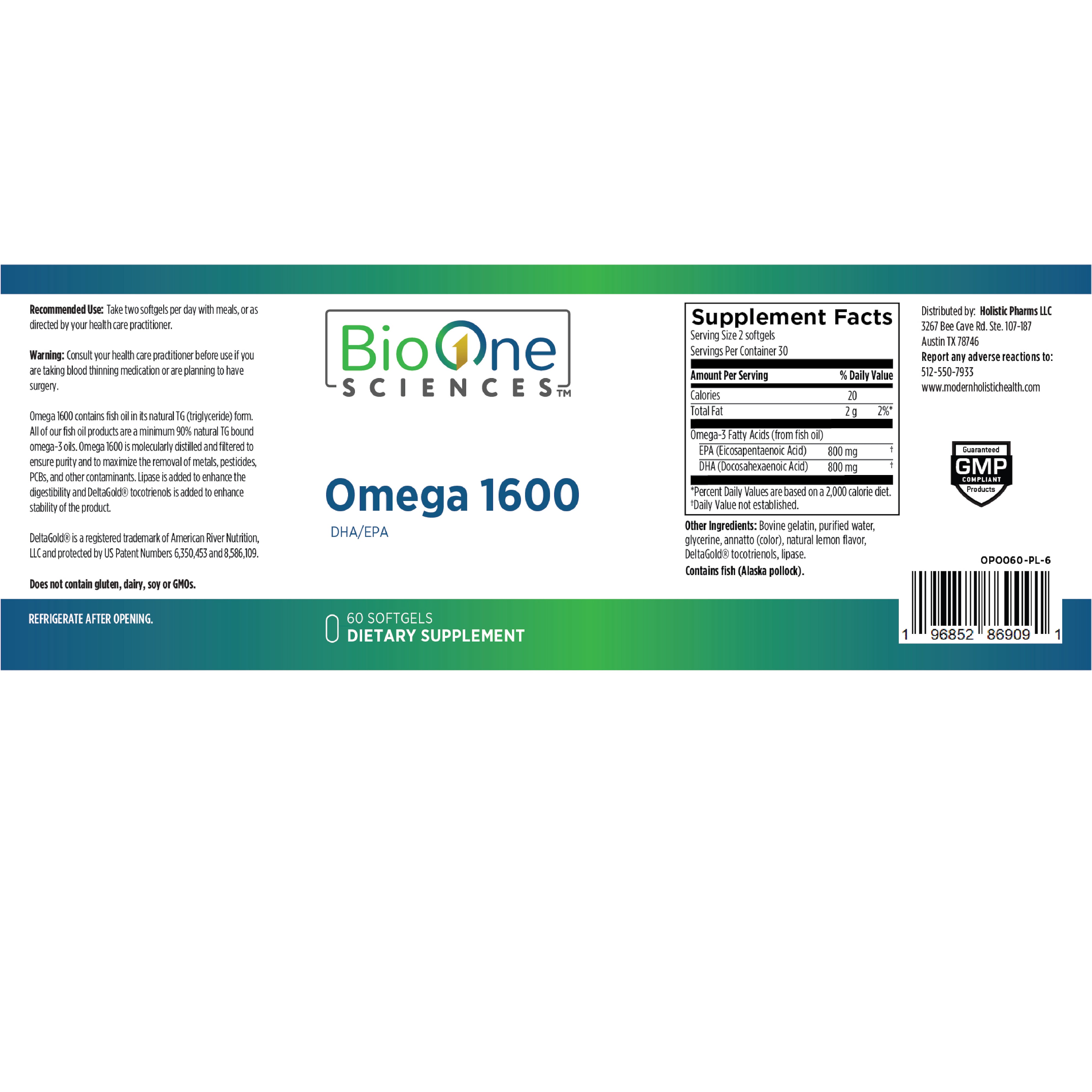 Omega 1600 (DHA/EPA)